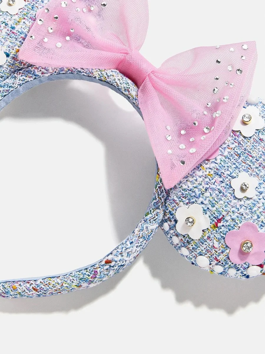 Minnie Tweed Flower Ears Headband