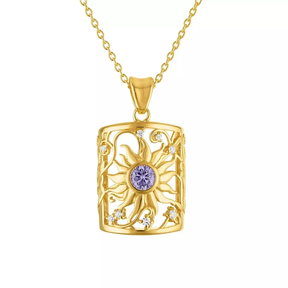 Rebecca Hook Rapunzel Corona Sun Filigree Necklace