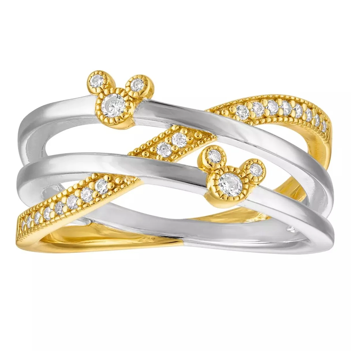 Rebecca Hook Mickey Mouse Icon Crisscross Ring