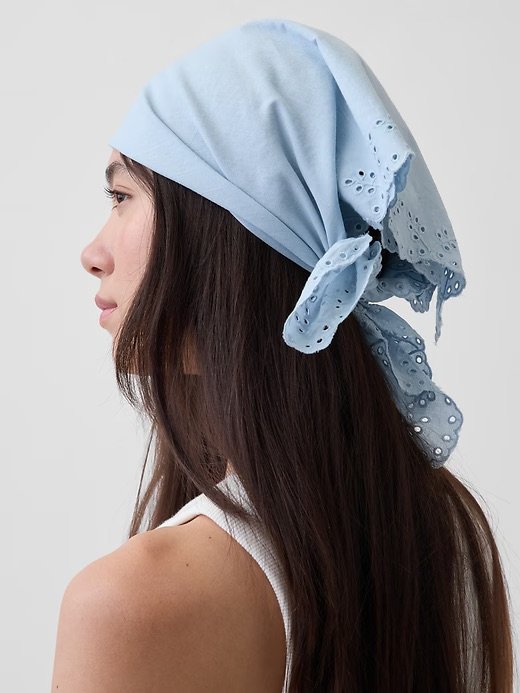 Eyelet Bandana Scarf