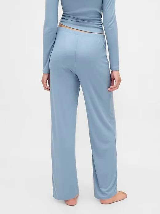 Mini Rib Wide-Leg PJ Pants