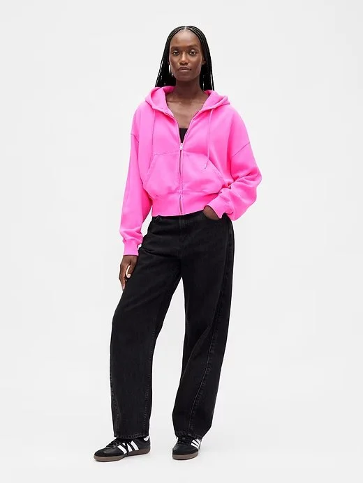 VintageSoft Wedge Zip Hoodie