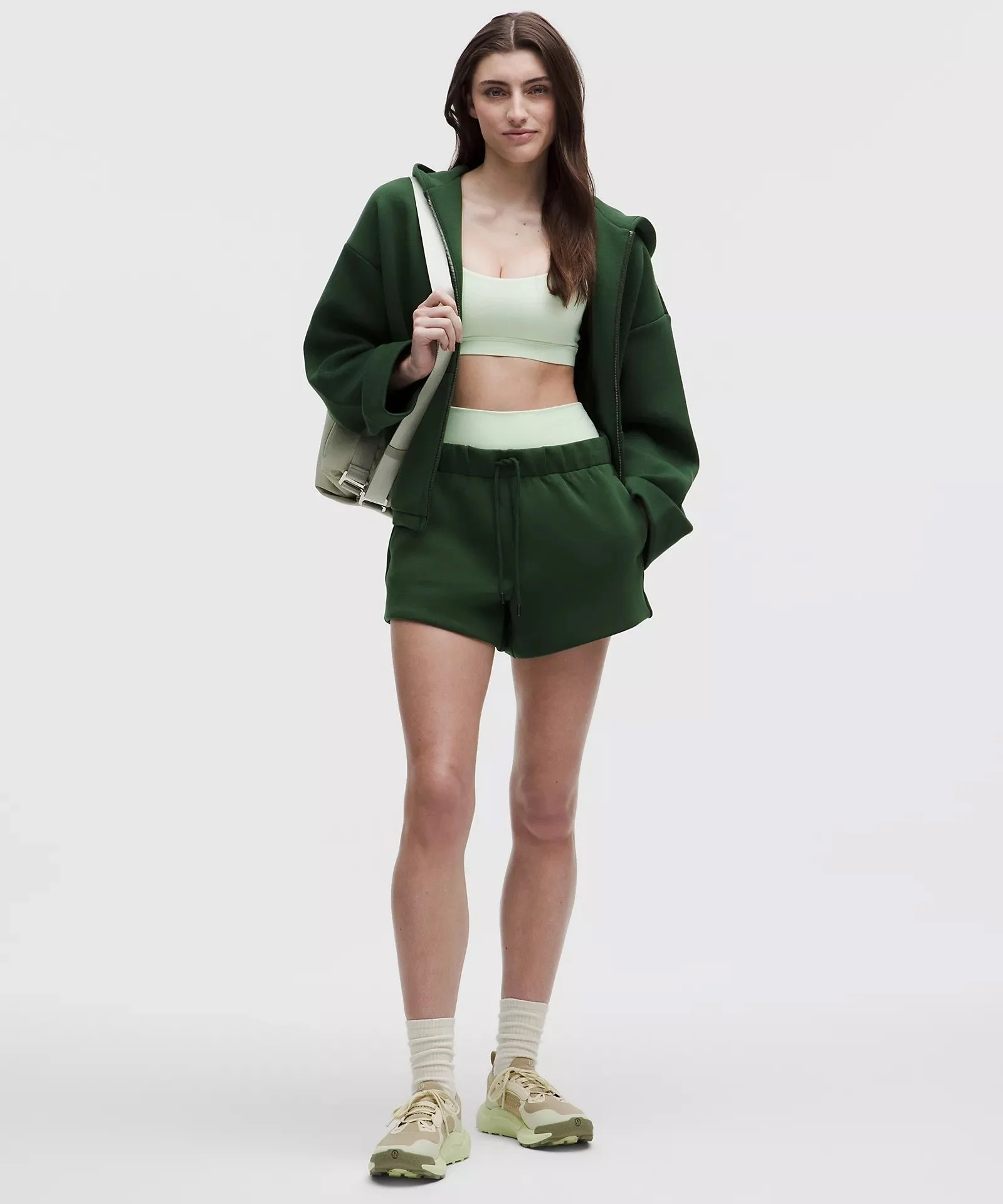 Sleek Spacer Full-Zip Hoodie