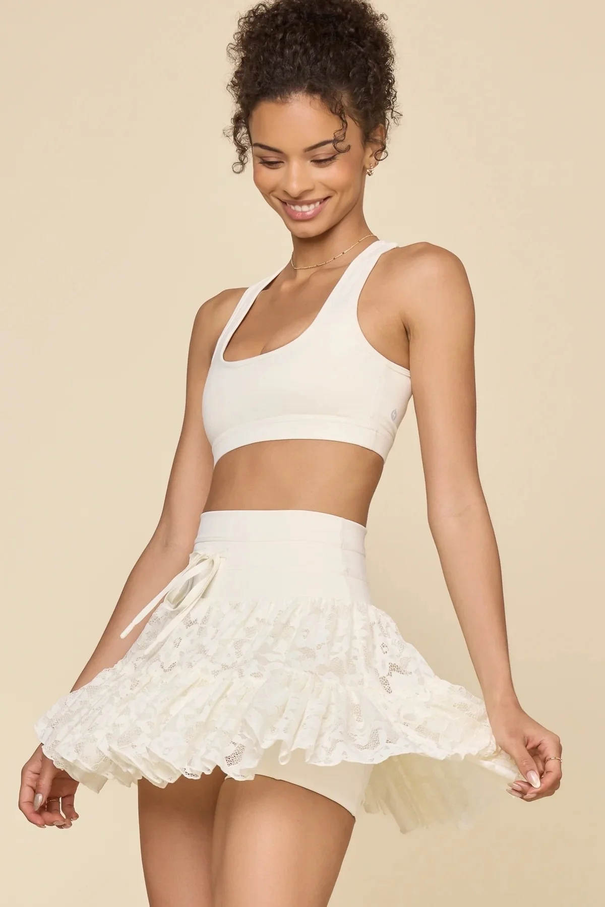 Ivory Lace Pirouette Skort