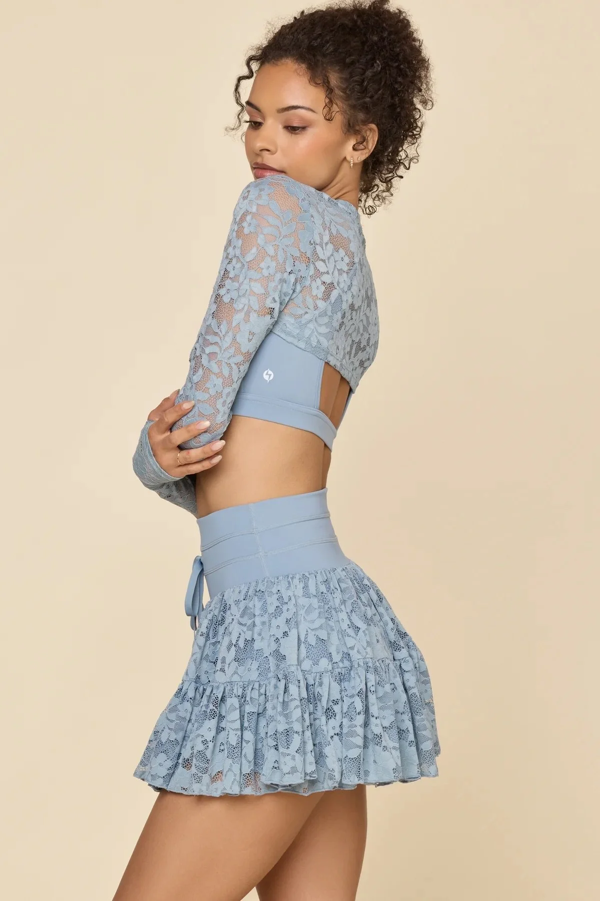 Blue Storm Lace Pirouette Skort