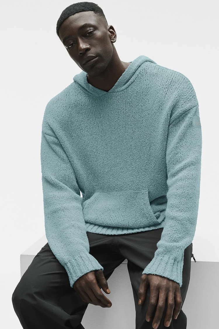 Textured Knit Hoodie