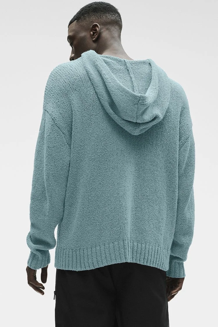 Textured Knit Hoodie