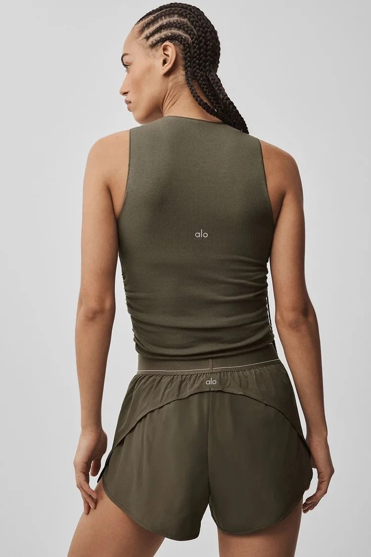 Ribbed En Pointe Tank