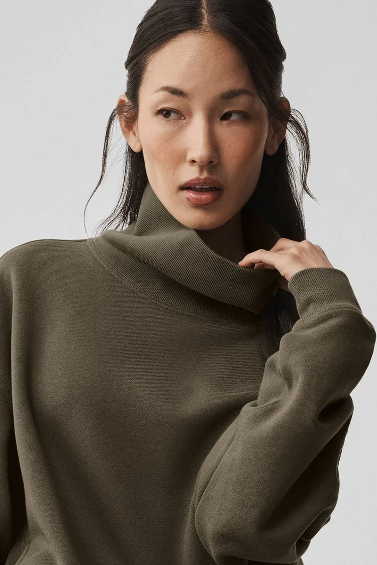 Hazy Mock Neck Pullover