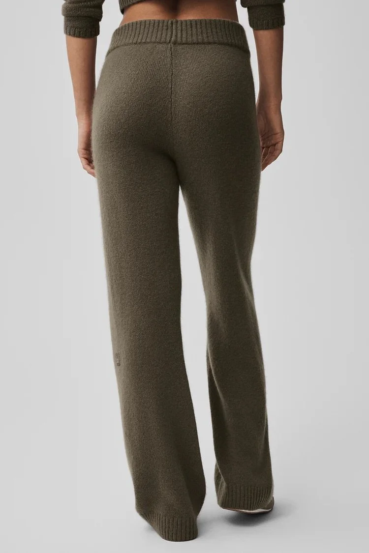 Wool Cashmere High-Waist New Class Wide Leg Pant