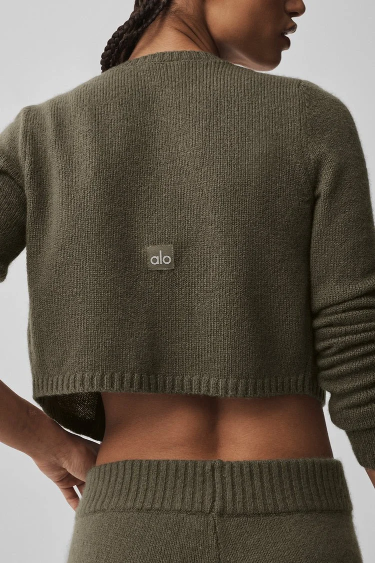 Wool Cashmere New Class Cropped Cardigan