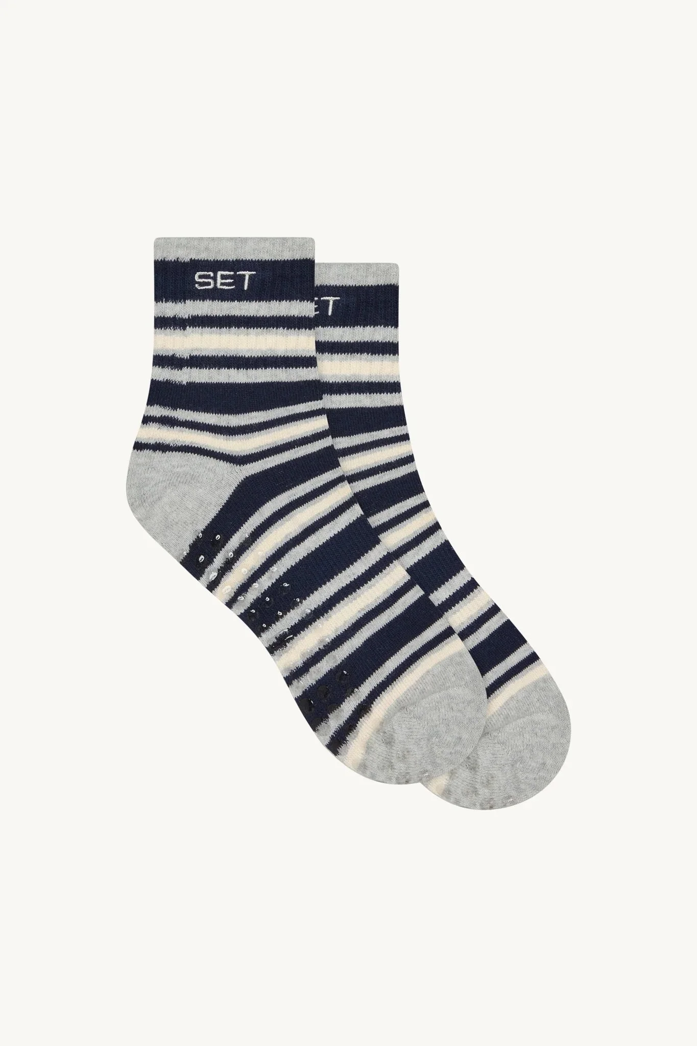 SET Stripe Shorty Grip Socks