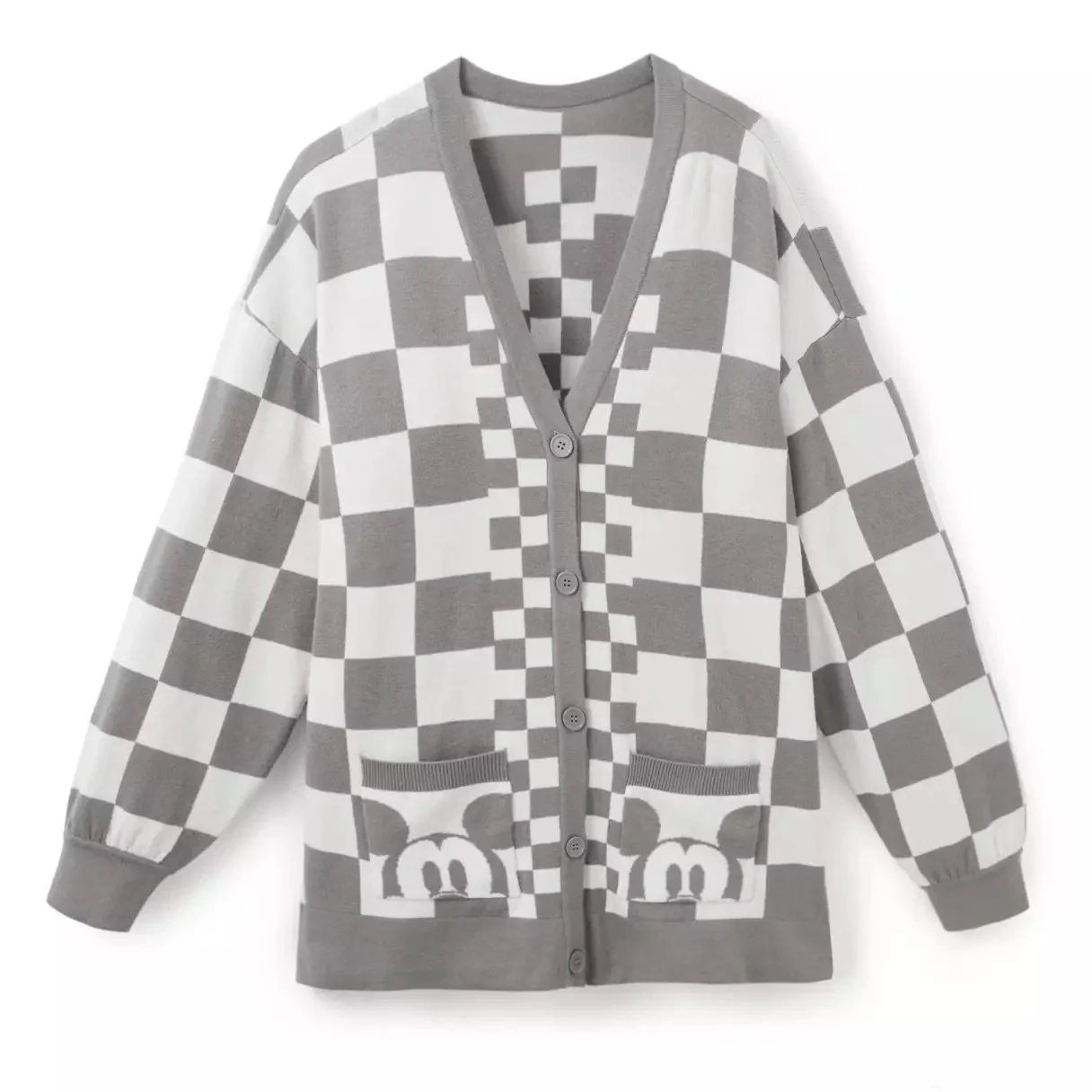 Mickey Checkered Cardigan