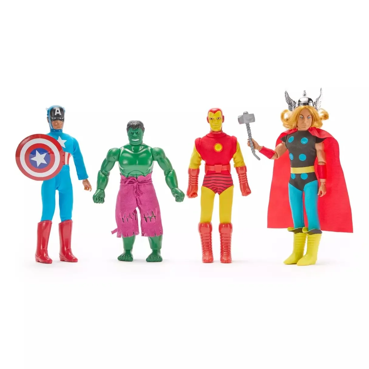 Marvel Avengers Mego Action Figure Replica Set