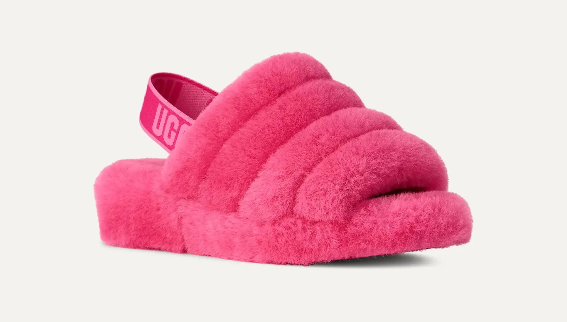 Fluff Yeah Slide - Deep Coral &amp; Sachet Pink