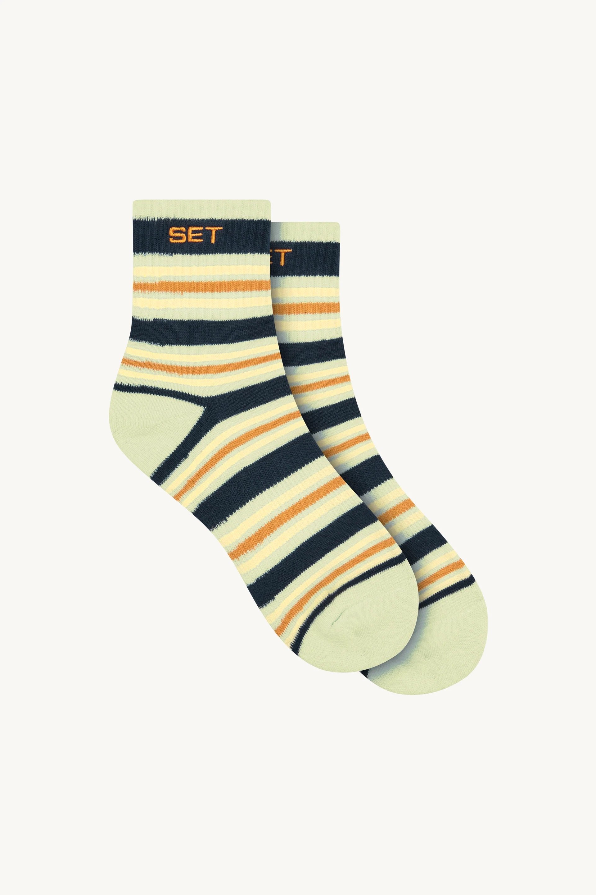 SET Stripe Shorty Socks - Zest