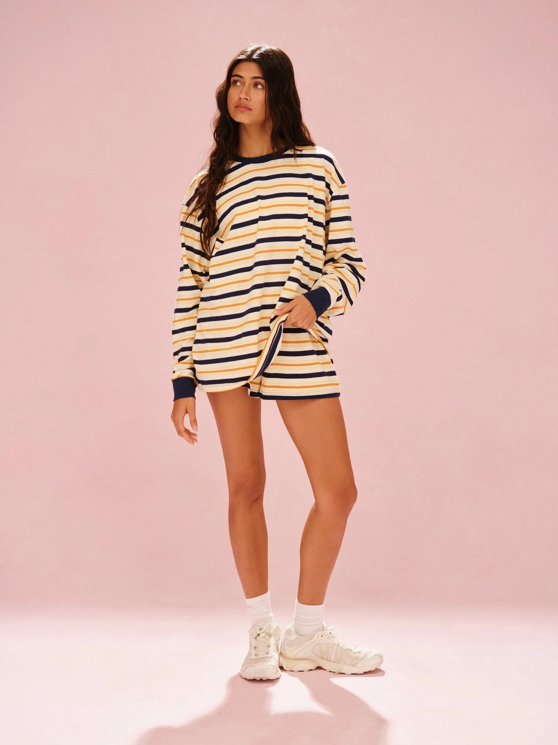 Daily Stripe Cuffed Long Sleeve