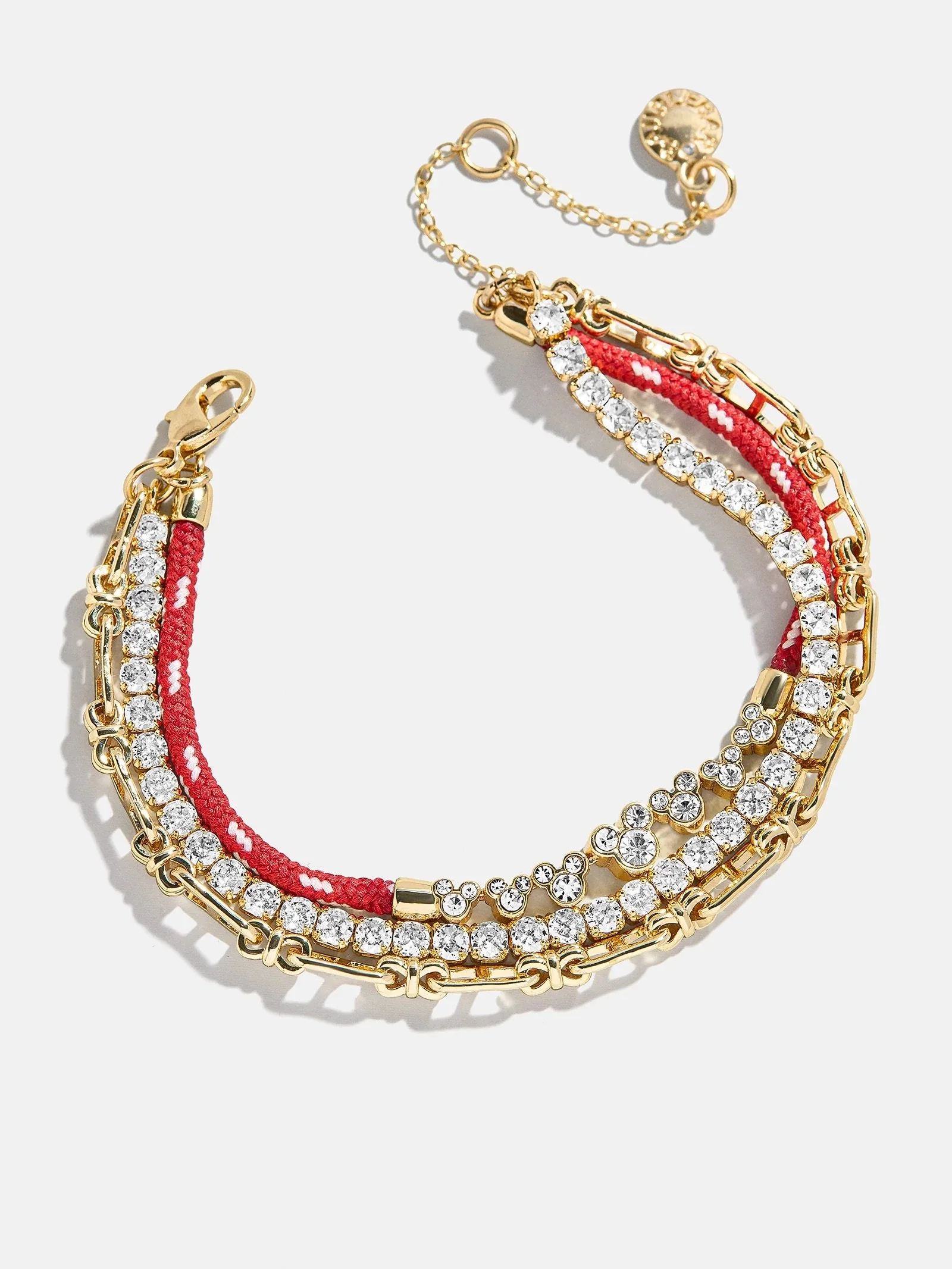 Mickey Layered Bracelet - Gold &amp; Red