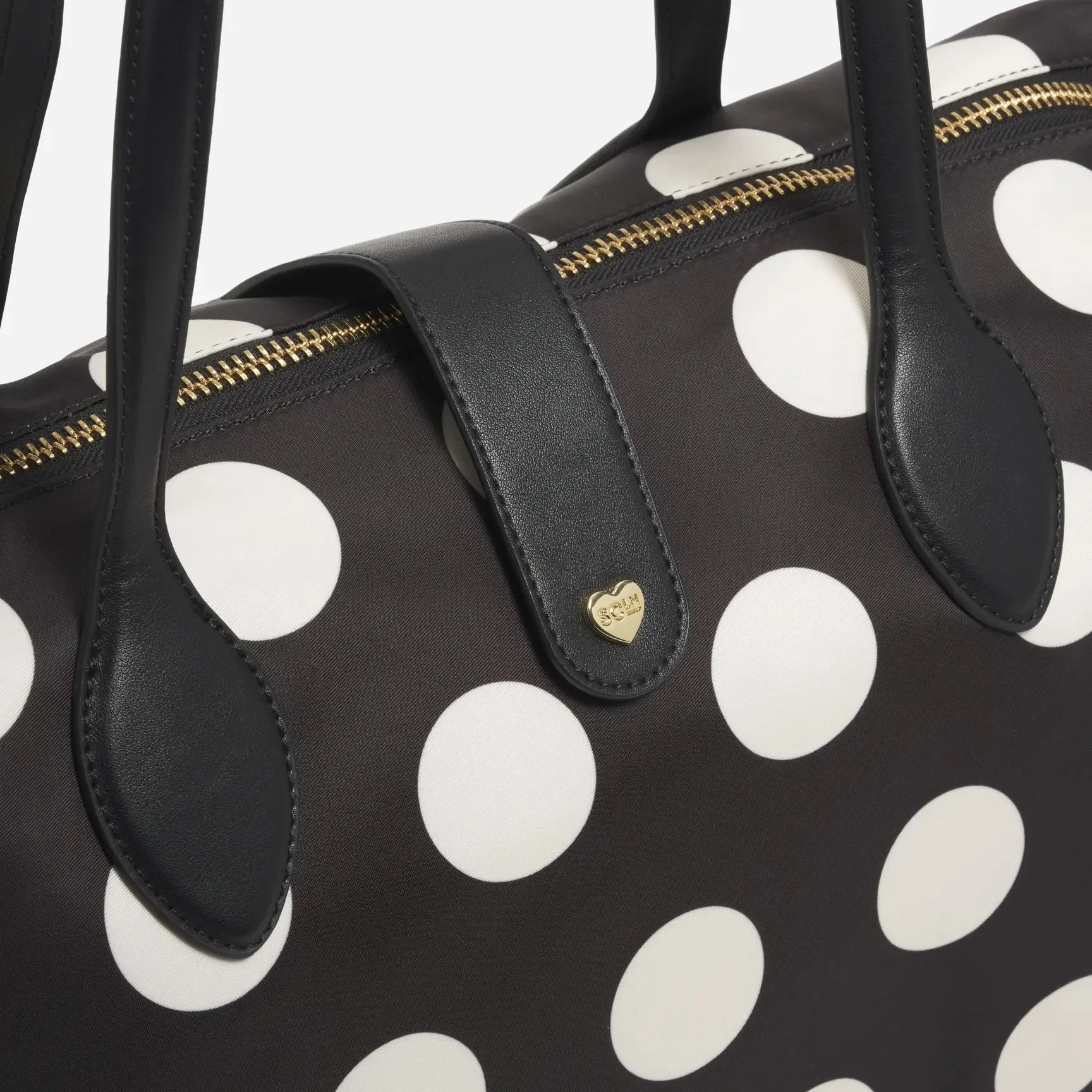 Noir Jumbo Dot Pouchette Shoulder Bag