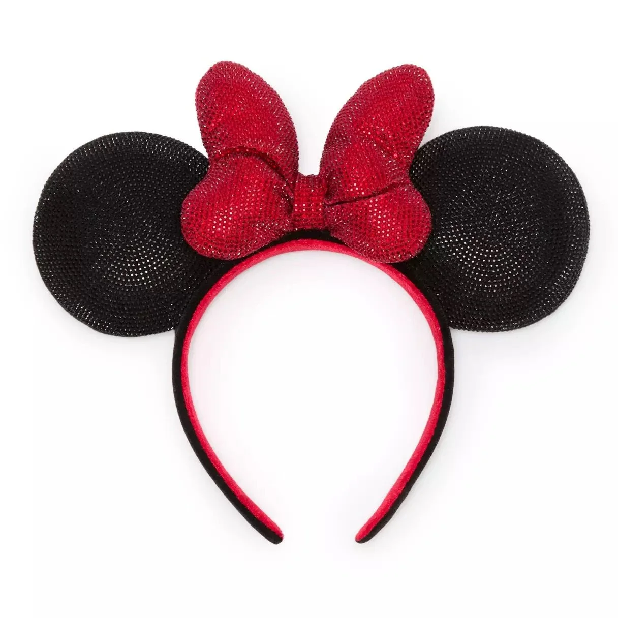 Minnie Mouse Sequined Black and Red Ear Headband Disney Store Minnie Mouse Ear Headband Merchandise April 2026 1.jpeg