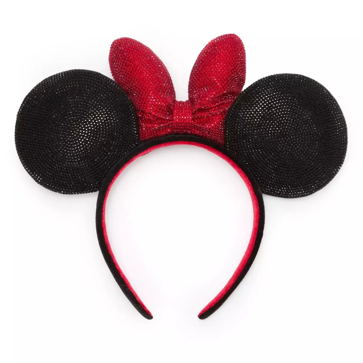 Minnie Mouse Sequined Black and Red Ear Headband Disney Store Minnie Mouse Ear Headband Merchandise April 2026 3.jpeg
