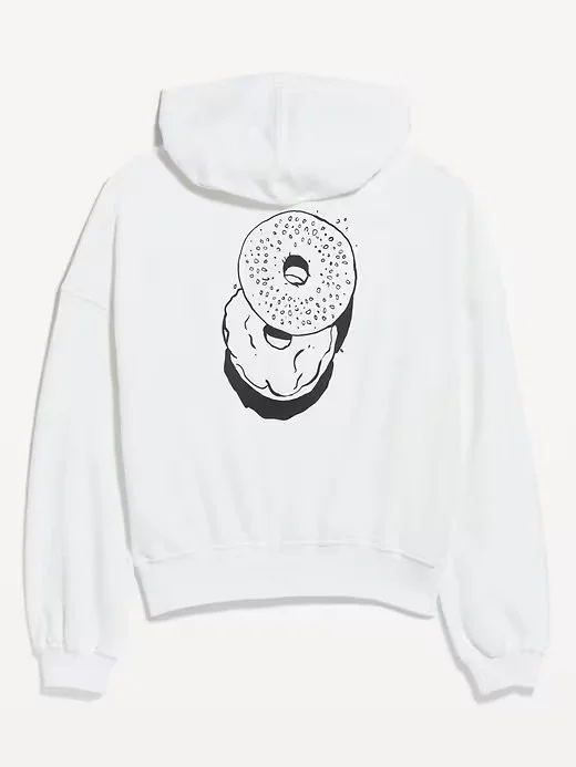 Oversized "Onion Bagel" Pullover Hoodie