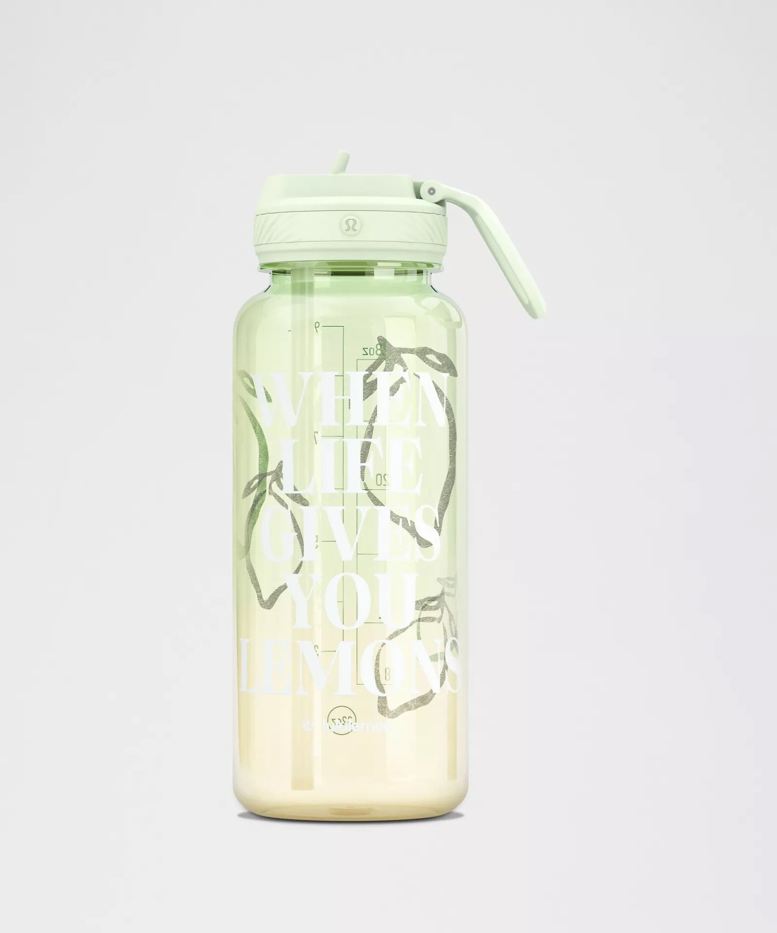 Back to Life Sport Bottle 32oz Straw Lid Lemons Quote