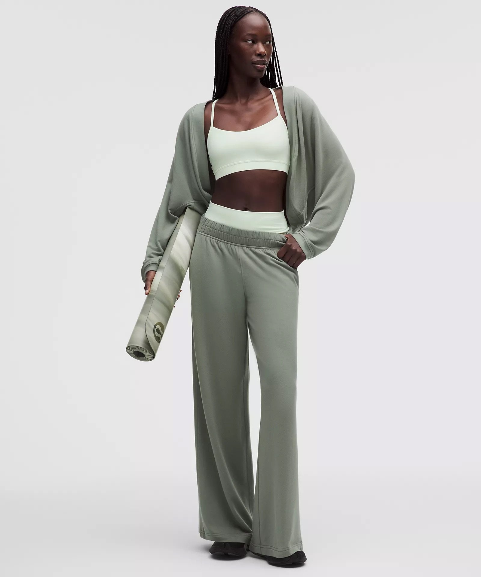 BeCalm Mid-Rise Wide-Leg Pant