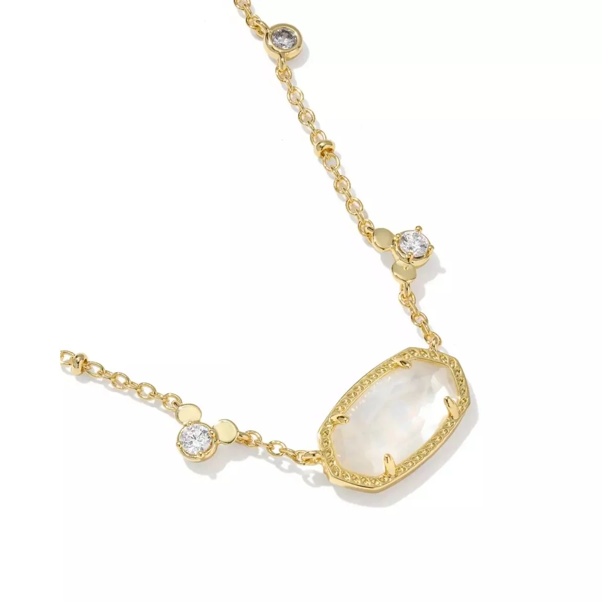 Kendra Scott Mickey White Elisa Short Necklace