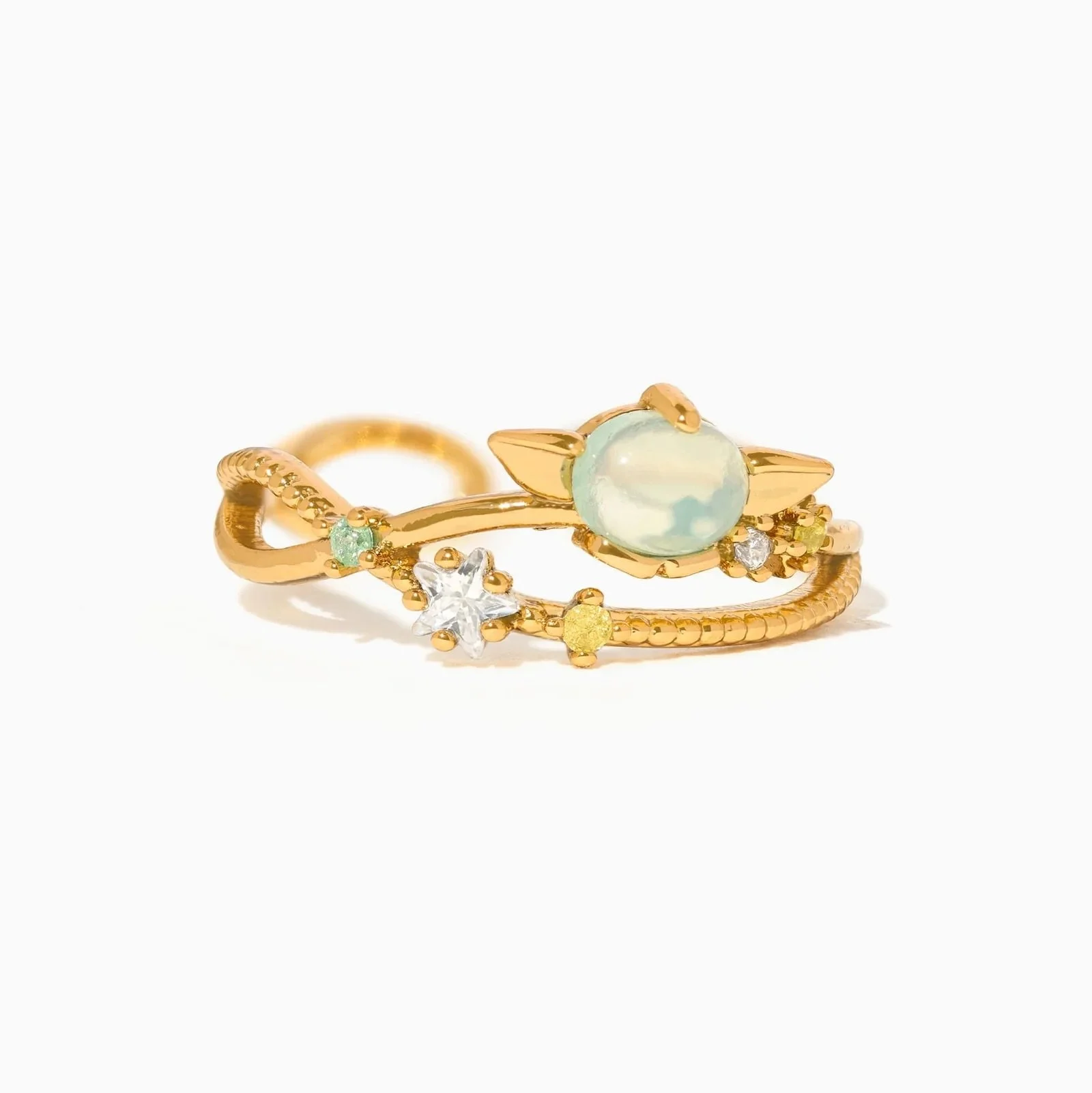 Grogu&nbsp;Galaxy&nbsp;Adjustable&nbsp;Ring - Gold
