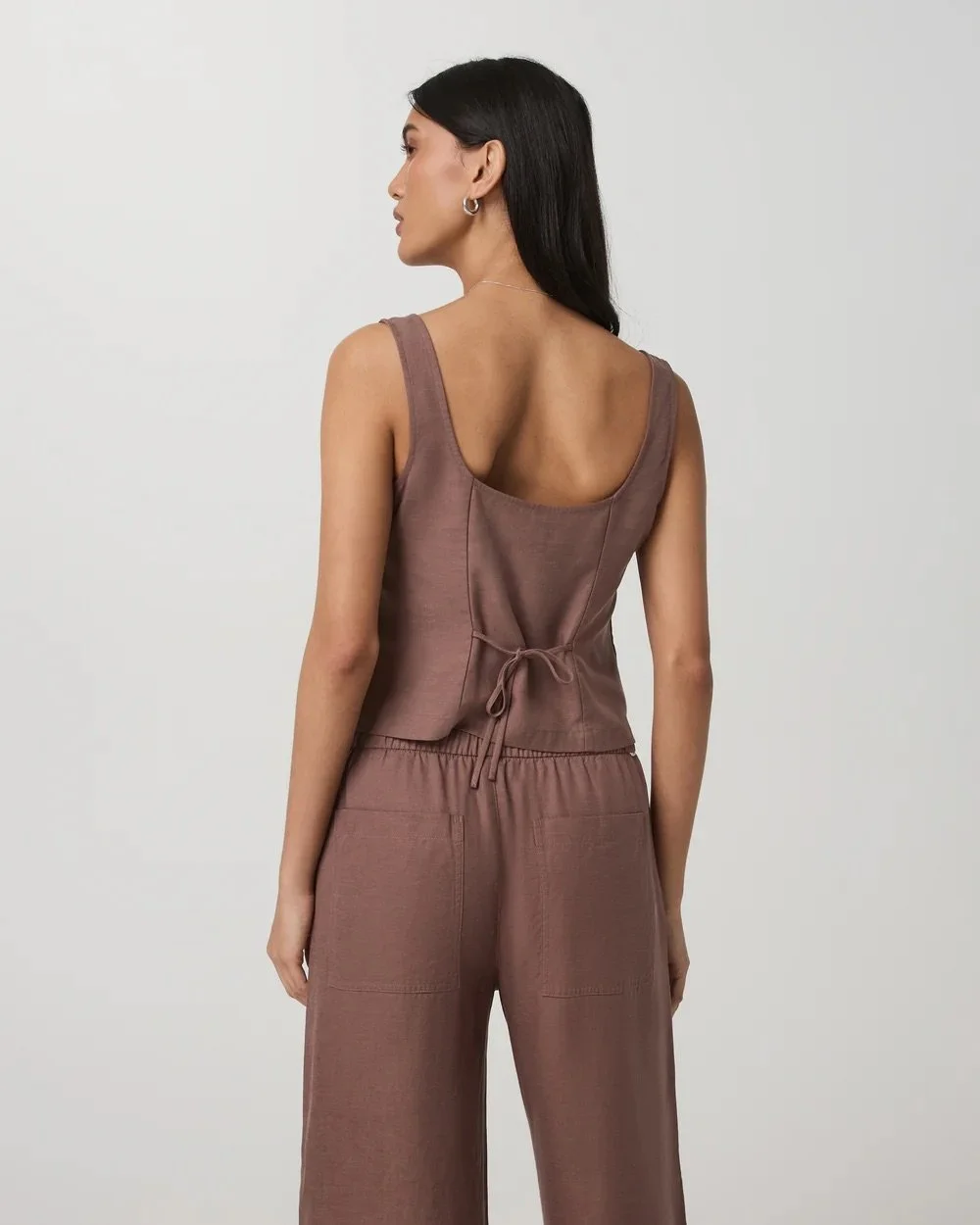Trestles Twill Button Front Top