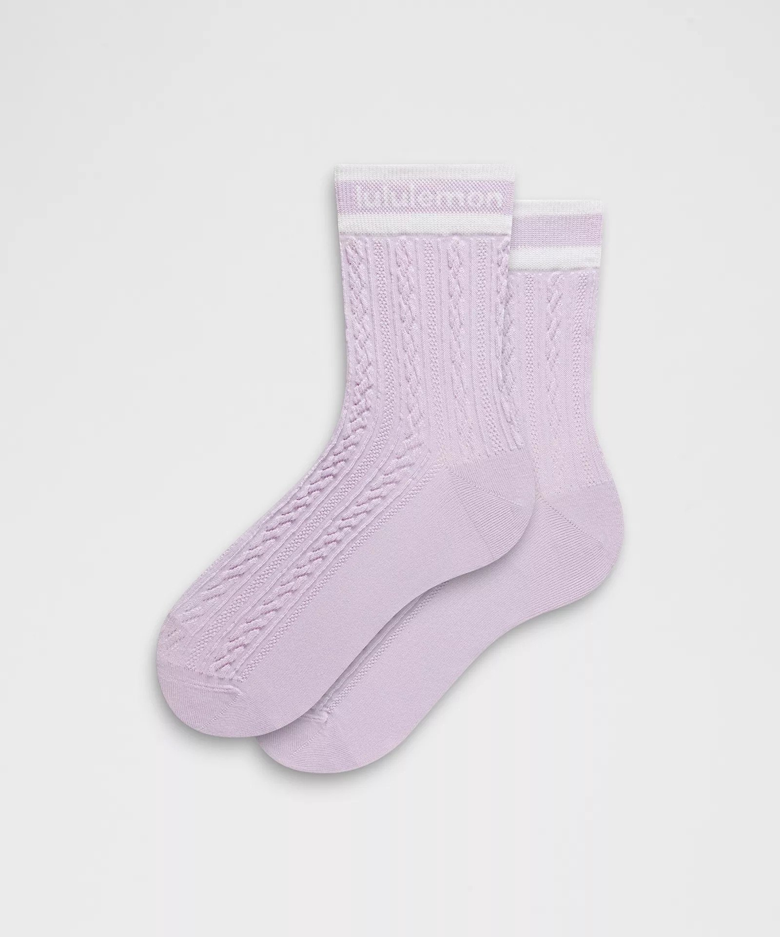 Cable-Knit Quarter Socks