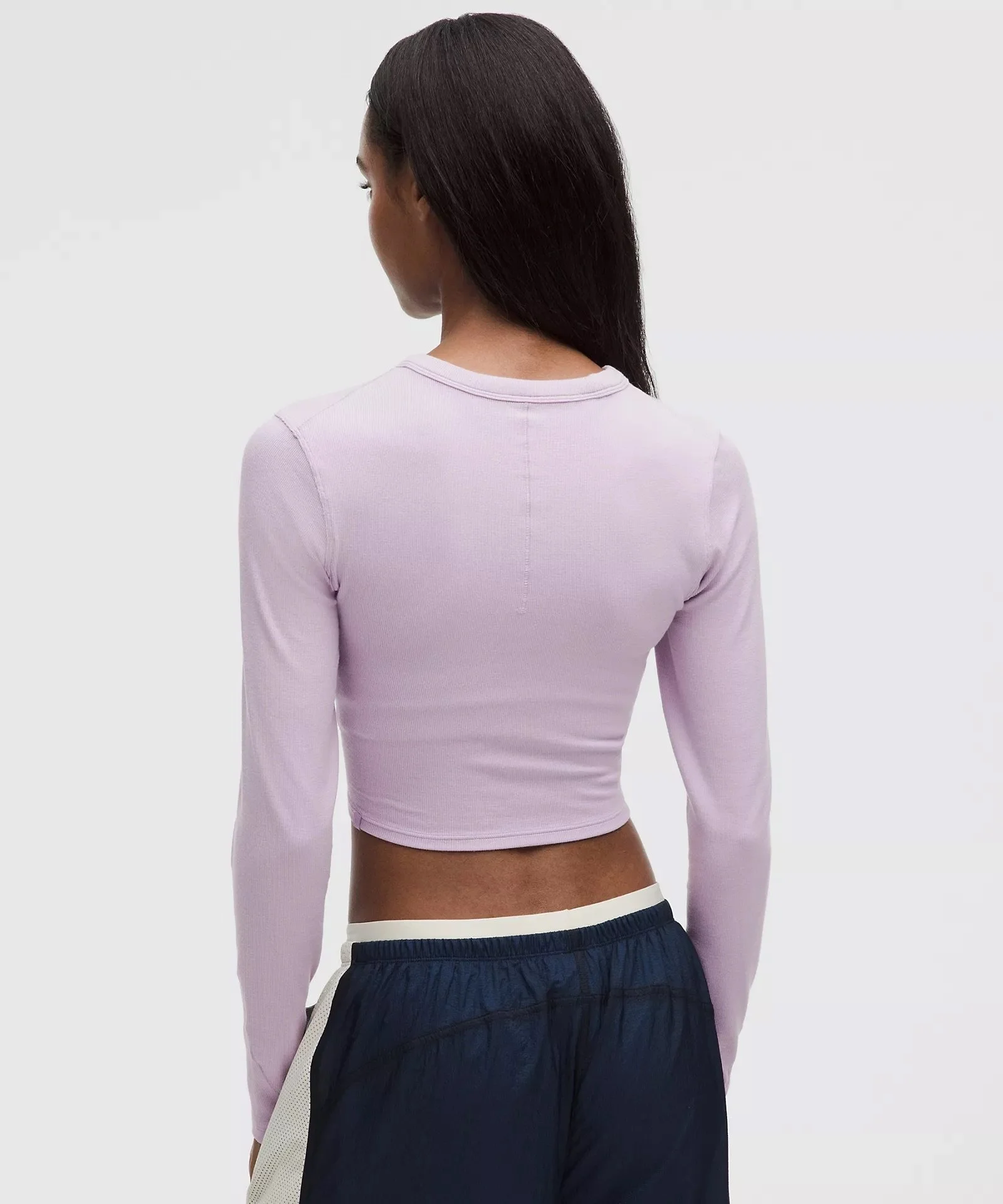 Hold Tight Straight-Hem Cropped Long-Sleeve Shirt