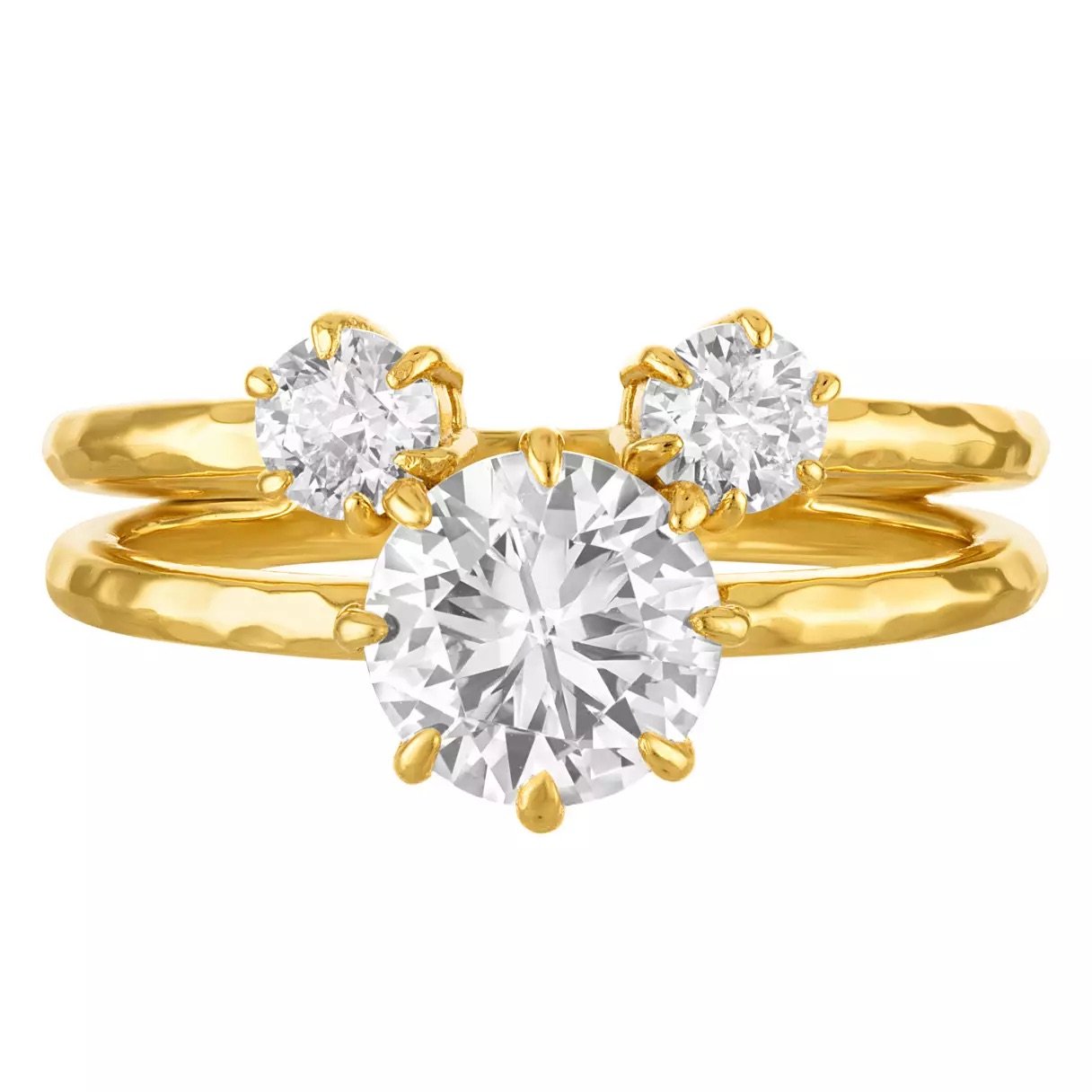 Rebecca Hook Mickey Icon Hammered Ring