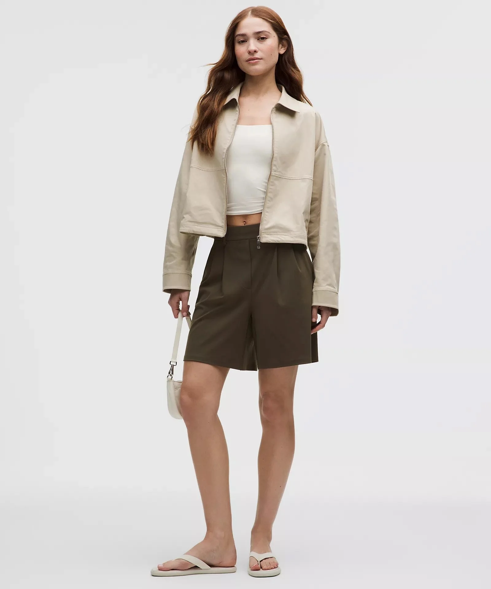 Daydrift Pleated High-Rise Short 7"