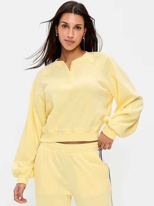 SoComfy Oversized Button-Front Sweatshirt