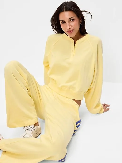 SoComfy Oversized Button-Front Sweatshirt