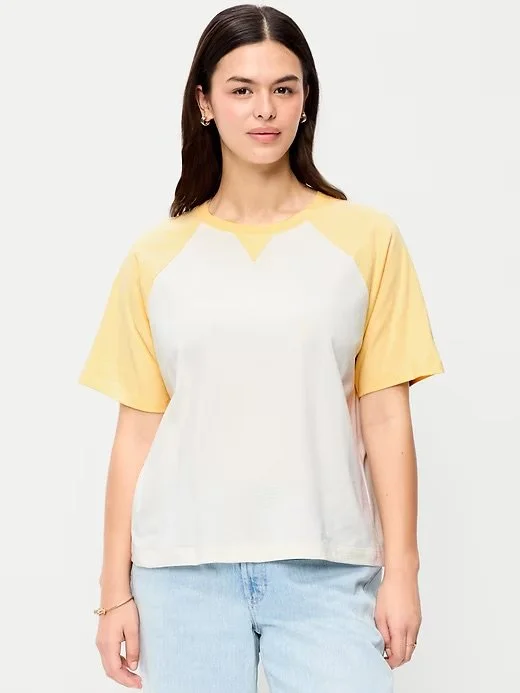 Vintage Crew-Neck Raglan T-Shirt