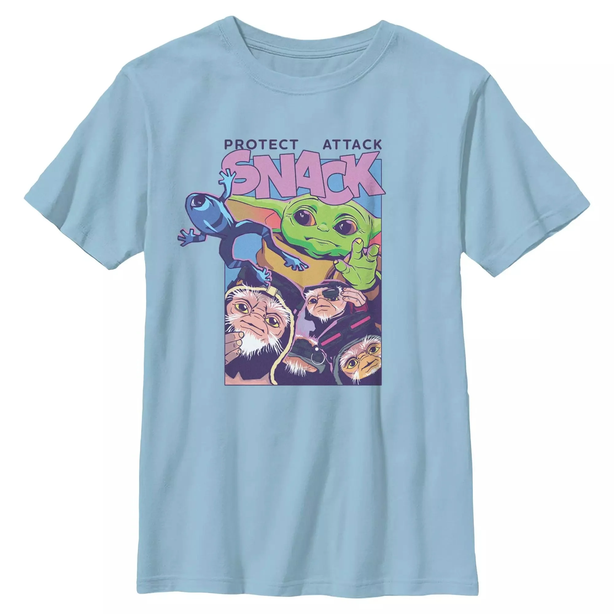 Kids Grogu “Protect, Attack, Snack” T-Shirt 