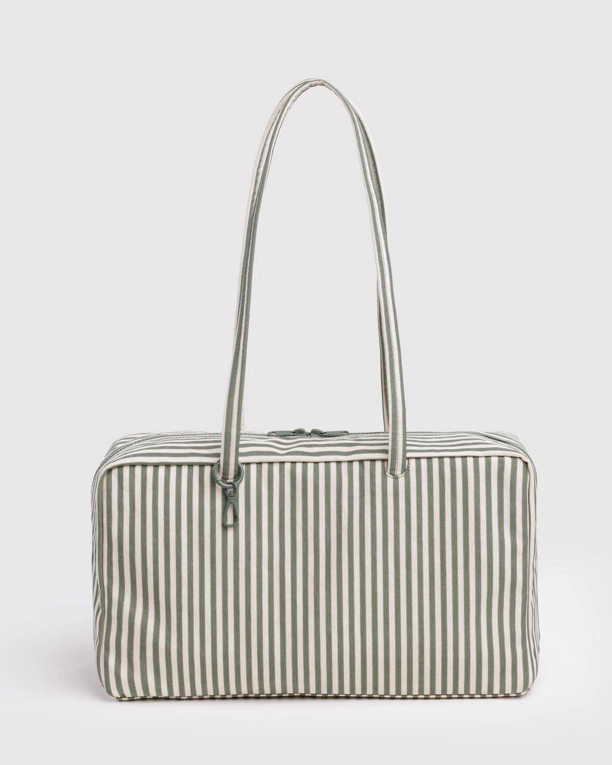 Sage Stripe Medium Nylon Bowler Bag