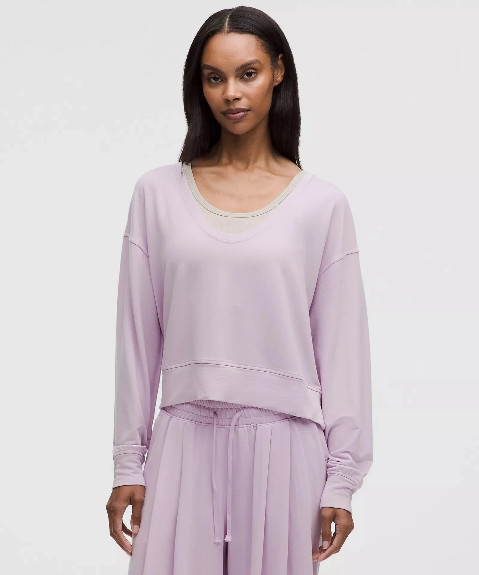 BeCalm Scoop-Neck Pullover