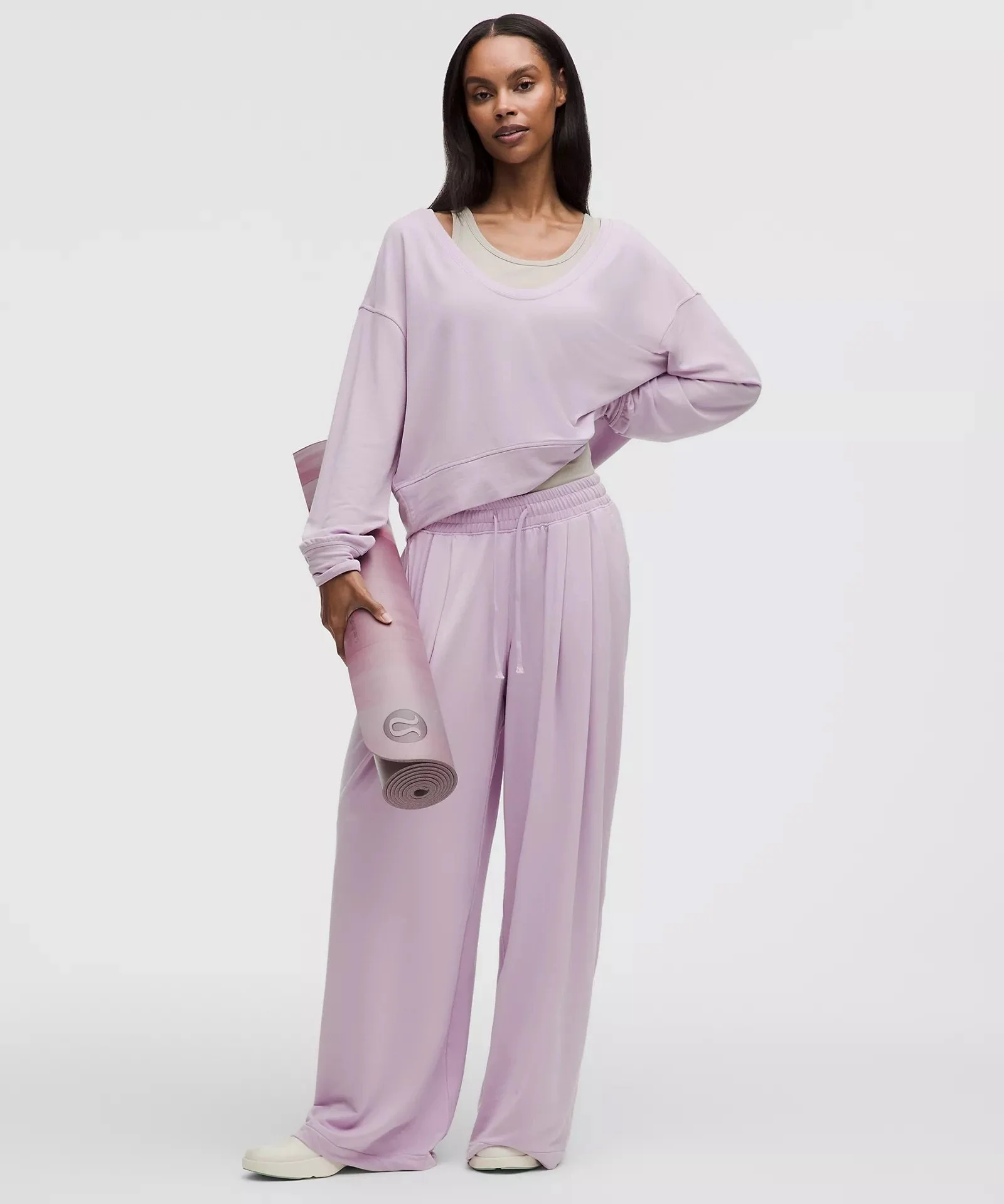 BeCalm Scoop-Neck Pullover