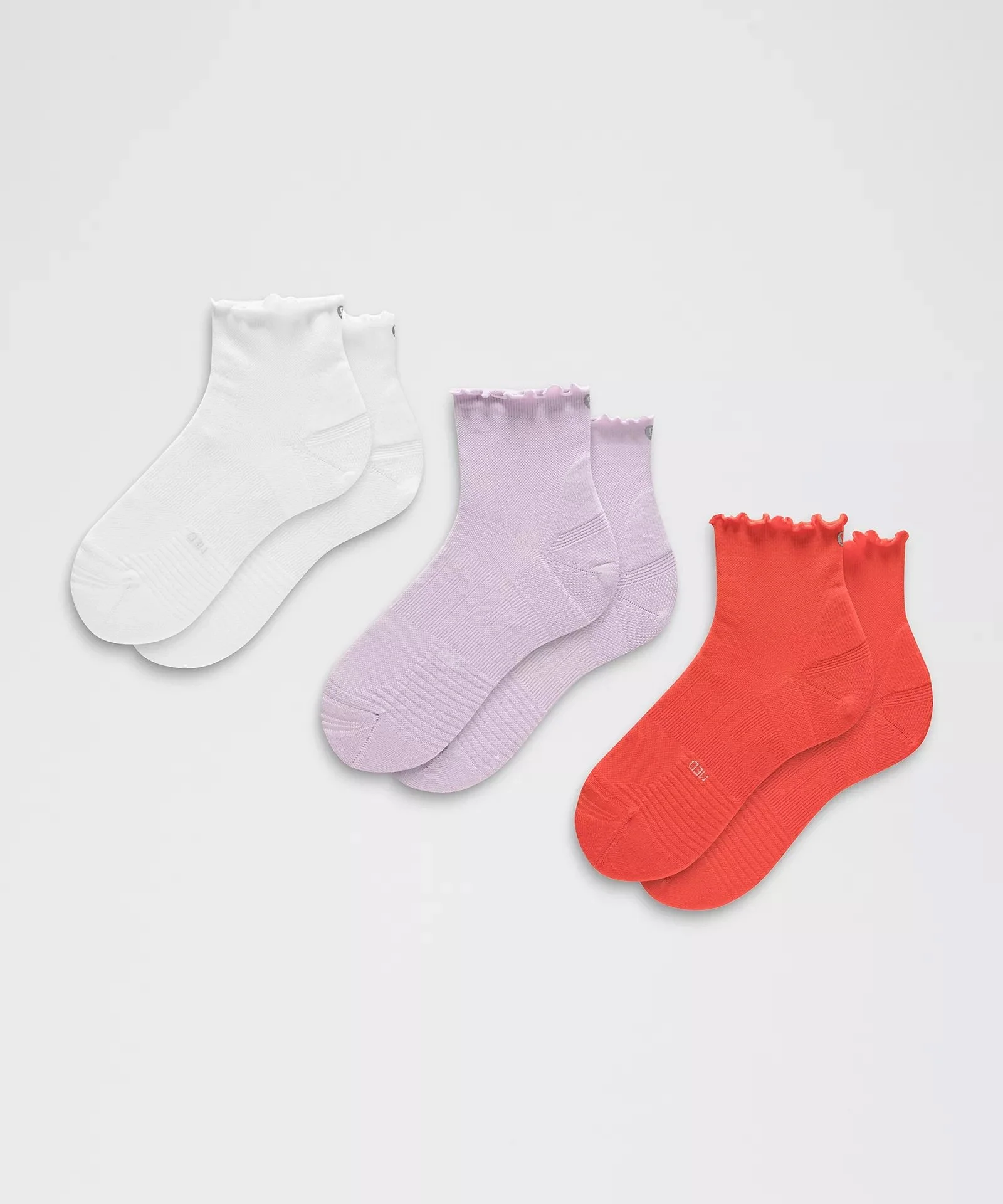 Power Stride Ankle Socks 3 Pack Lettuce Edge