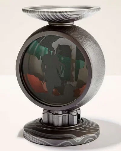 The Mandalorian Light-Up Pedestal 3-Wick Candle Holder