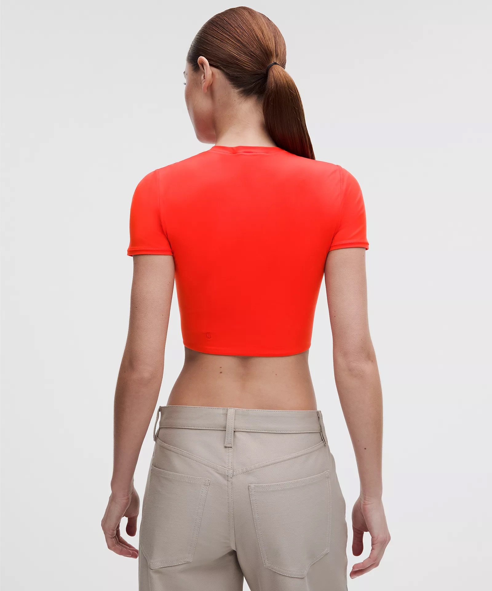 Wundermost Ultra-Soft Nulu Crewneck Cropped T-Shirt