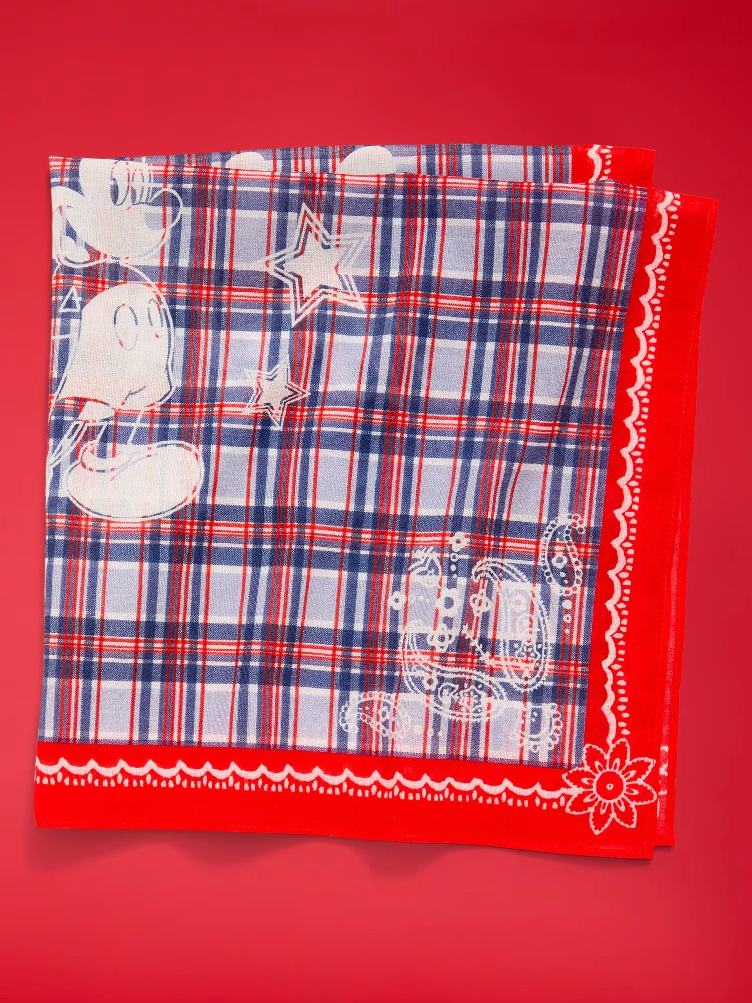 Disney Cotton Plaid Scarf