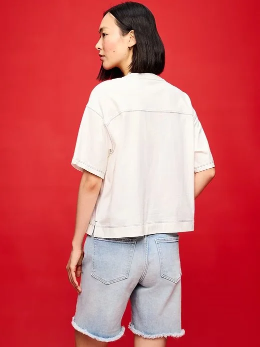 Mickey Football-Style T-Shirt - Sea Salt