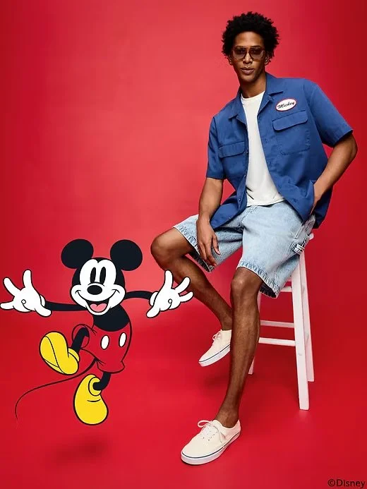 Mickey Short-Sleeve Twill Camp Shirt
