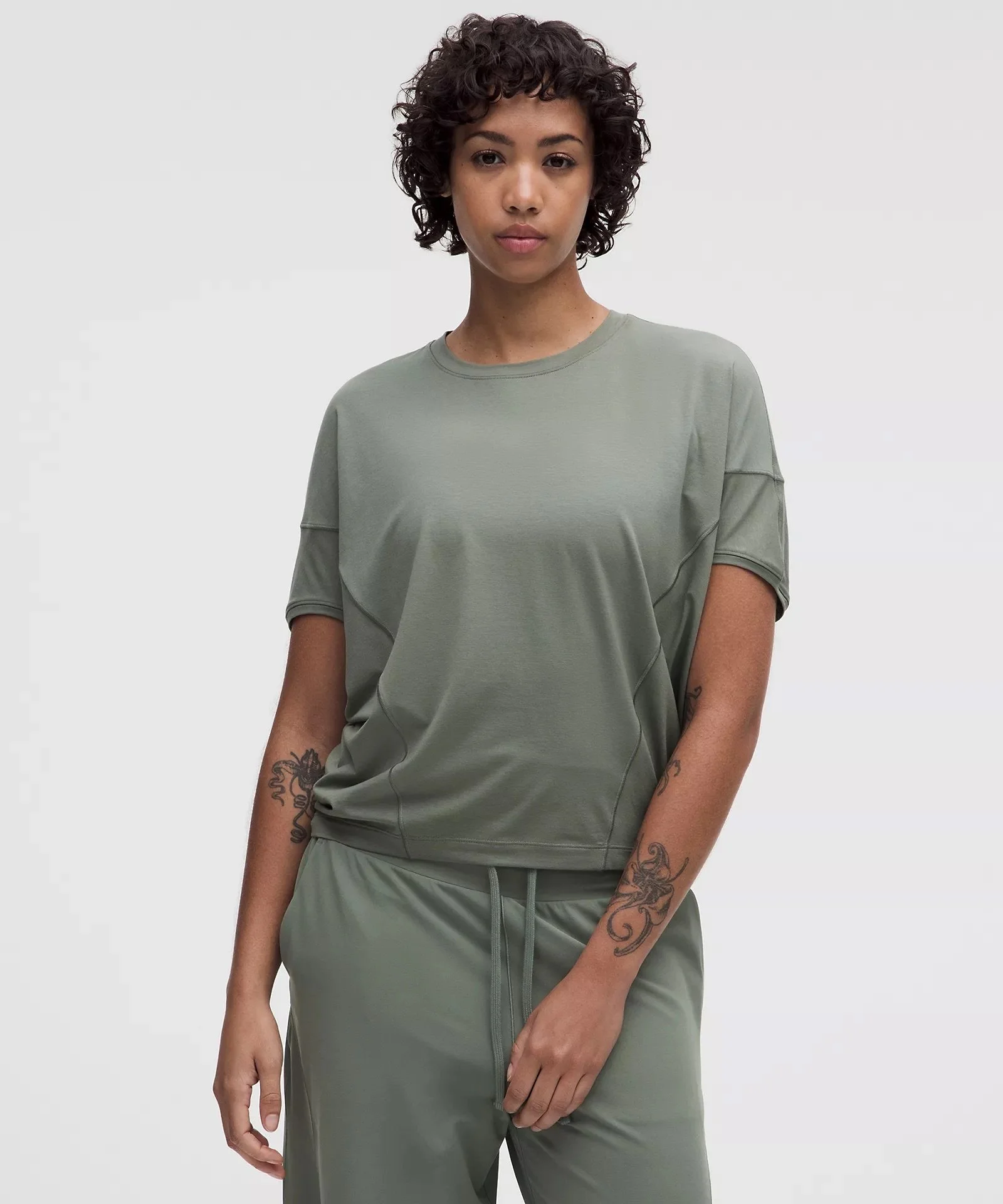 Cotton-Modal Dolman T-Shirt