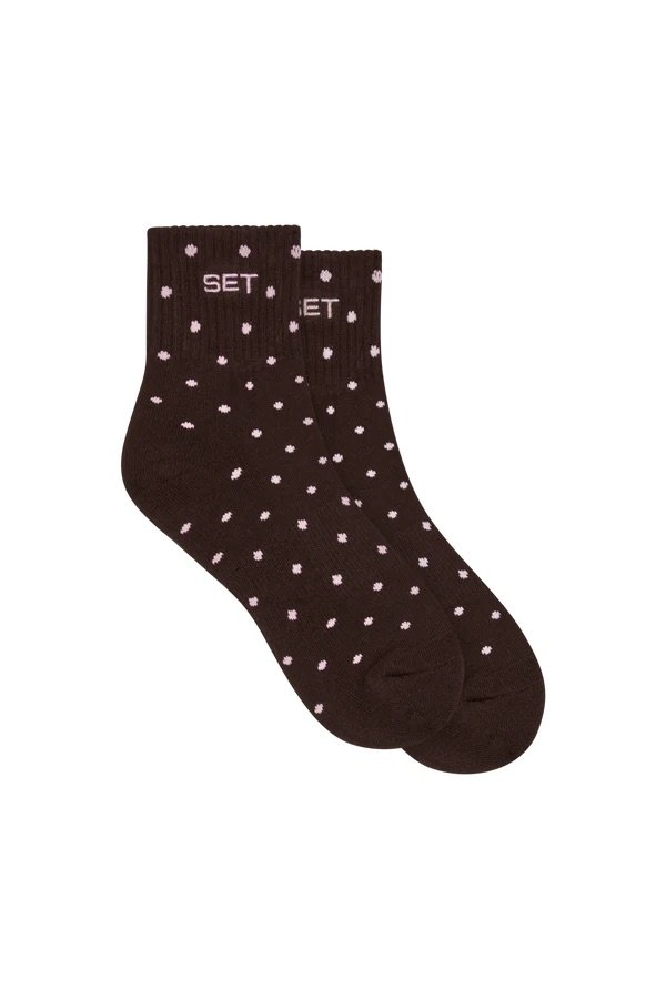 SET Polka Dot Shorty Socks